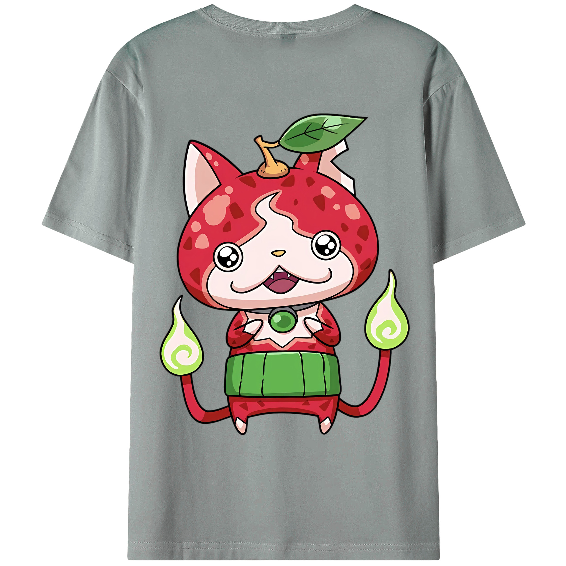 （画像用） 妖怪ウォッチ Yo-kai Watch 綿100％ メンズ半袖Tシャツ（バックプリント） 通気性
